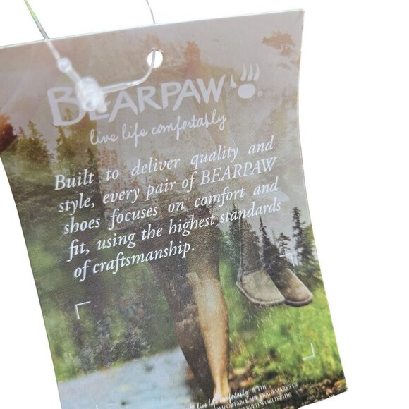 Bearpaw NWT Obsidian Heeled Boots Natural On Hickory Brown Cow Suede Size 11 - Picture 9 of 11